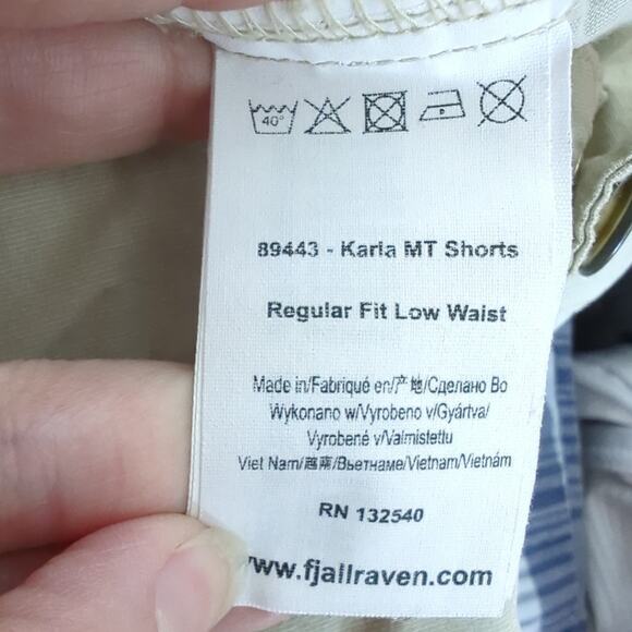 Fjallraven Womens Utility Cargo Karla MT Shorts Tan 30-31" Hiking Waling Outdoor - Picture 5 of 6